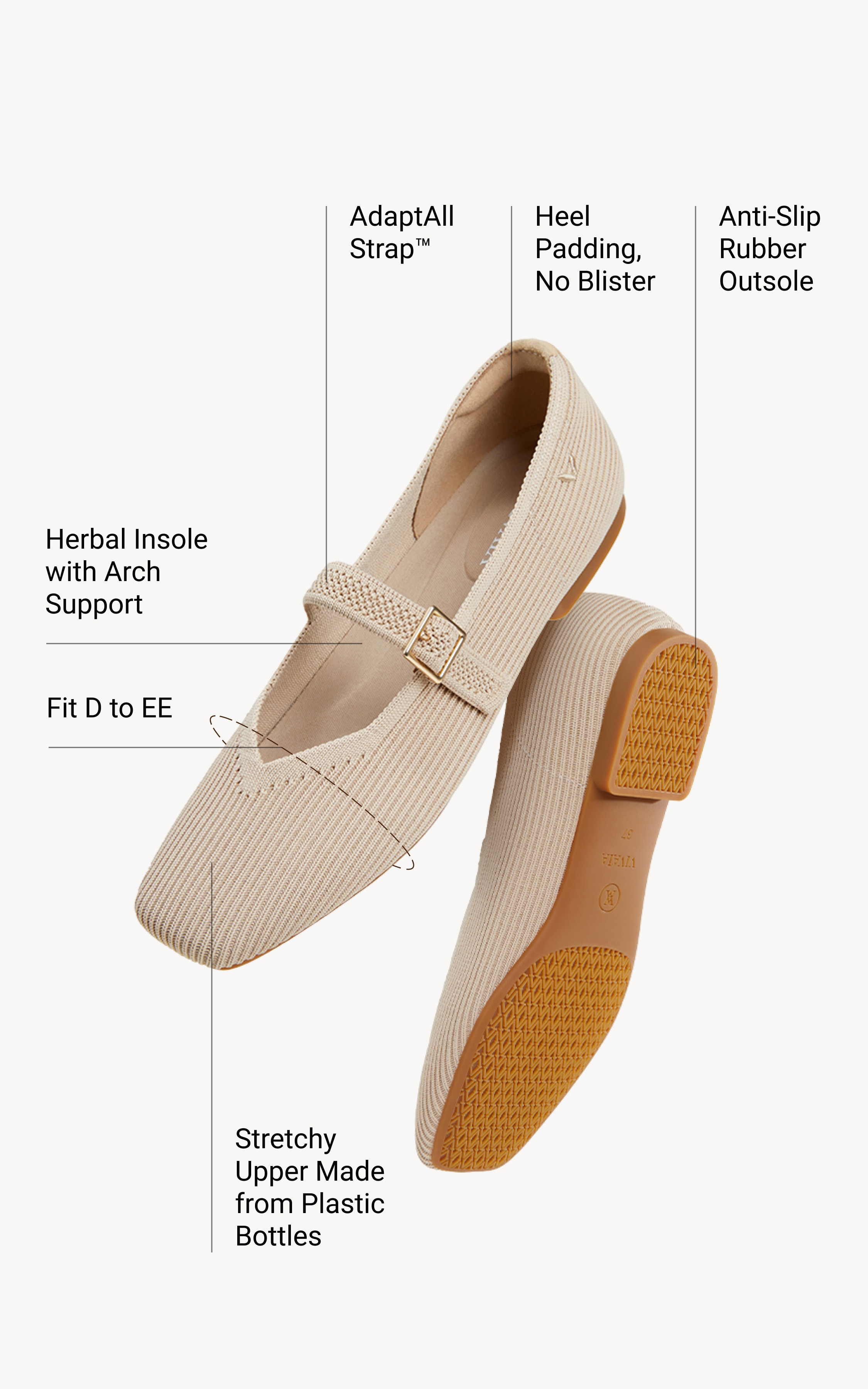 Square-Toe Mary-Jane (Margot Mary-Jane), Black, EU35 | VIVAIA